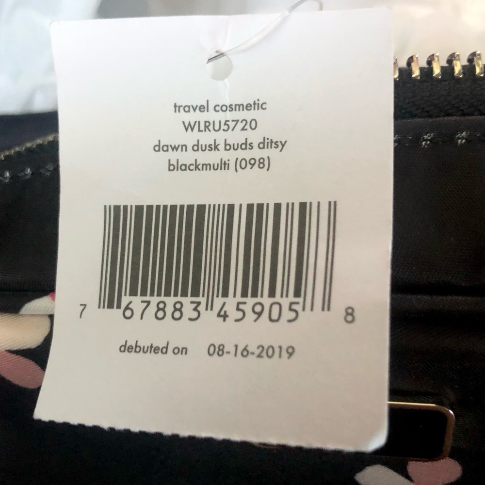 🌹🍃New KATE SPADE ♠️ NEW YORK Dawn Dusk Buds Ditsy Trifold Travel Cosmetic Case🍃🌹 - Picture 8 of 12